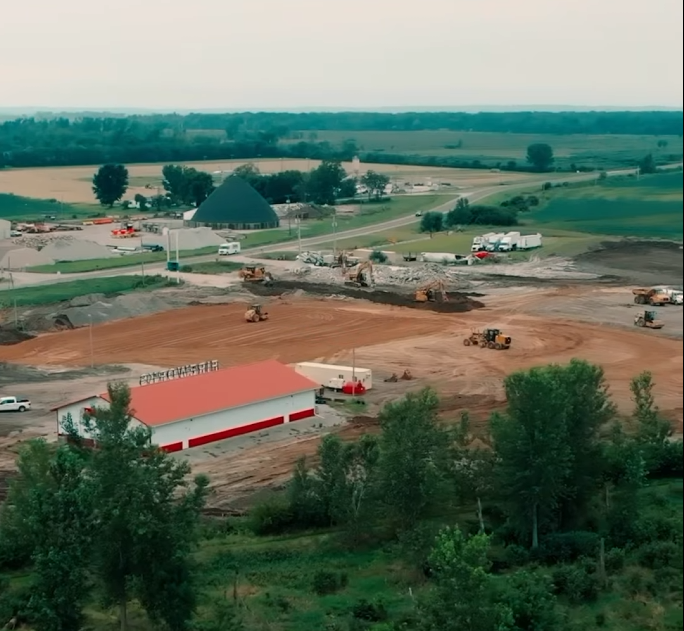 Aerial view of the Mound City TA Travel Center site